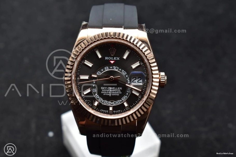 336235 RG A23J Edition 1:1 Sky-Dweller Best (Gain 1097 Weight) Strap Dial Grey FlexibleFit on Oyster-flex ZF 0804